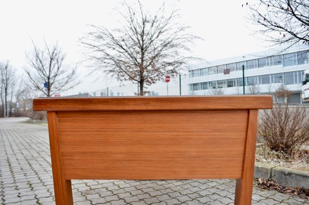 Mid-Century Modern Desk in Walnut with Green Leather Top, 1960-UF-1371039