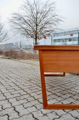 Mid-Century Modern Desk in Walnut with Green Leather Top, 1960-UF-1371039