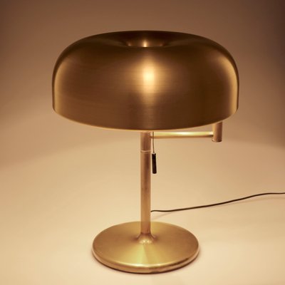 Mid-Century Modern Desk or Table Lamp in Burnished Brass from Swiss Lamps International, 1970s-QBR-996755