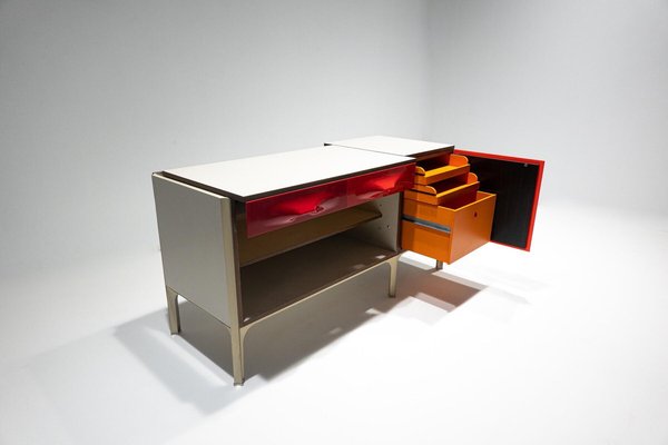 Mid-Century Modern Desk with Sliding Top by Raymond Loewy, 1960s-FGA-1192863