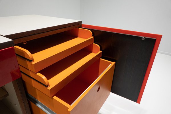 Mid-Century Modern Desk with Sliding Top by Raymond Loewy, 1960s-FGA-1192863