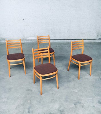 Mid-Century Modern Dining Chairs from Ton, Czechoslovakia, 1968, Set of 4-RQV-1188982