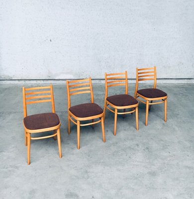 Mid-Century Modern Dining Chairs from Ton, Czechoslovakia, 1968, Set of 4-RQV-1188982