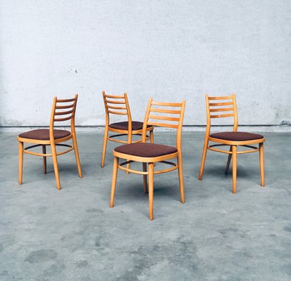 Mid-Century Modern Dining Chairs from Ton, Czechoslovakia, 1968, Set of 4-RQV-1188982