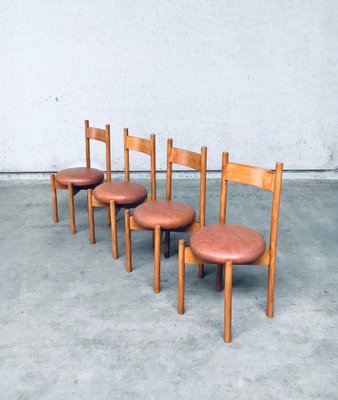 Mid-Century Modern Dining Chairs in the style of Charlotte Perriand, France, 1960s, Set of 4-RQV-1761653