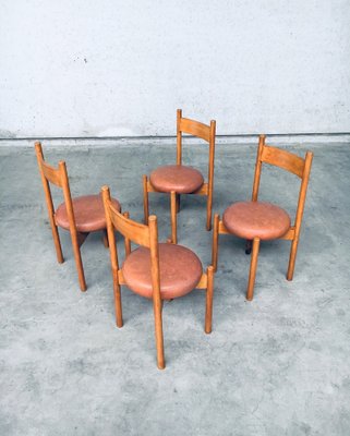 Mid-Century Modern Dining Chairs in the style of Charlotte Perriand, France, 1960s, Set of 4-RQV-1761653