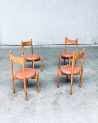 Mid-Century Modern Dining Chairs in the style of Charlotte Perriand, France, 1960s, Set of 4-RQV-1761653