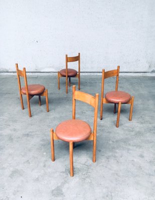 Mid-Century Modern Dining Chairs in the style of Charlotte Perriand, France, 1960s, Set of 4-RQV-1761653