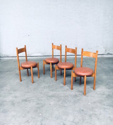 Mid-Century Modern Dining Chairs in the style of Charlotte Perriand, France, 1960s, Set of 4-RQV-1761653