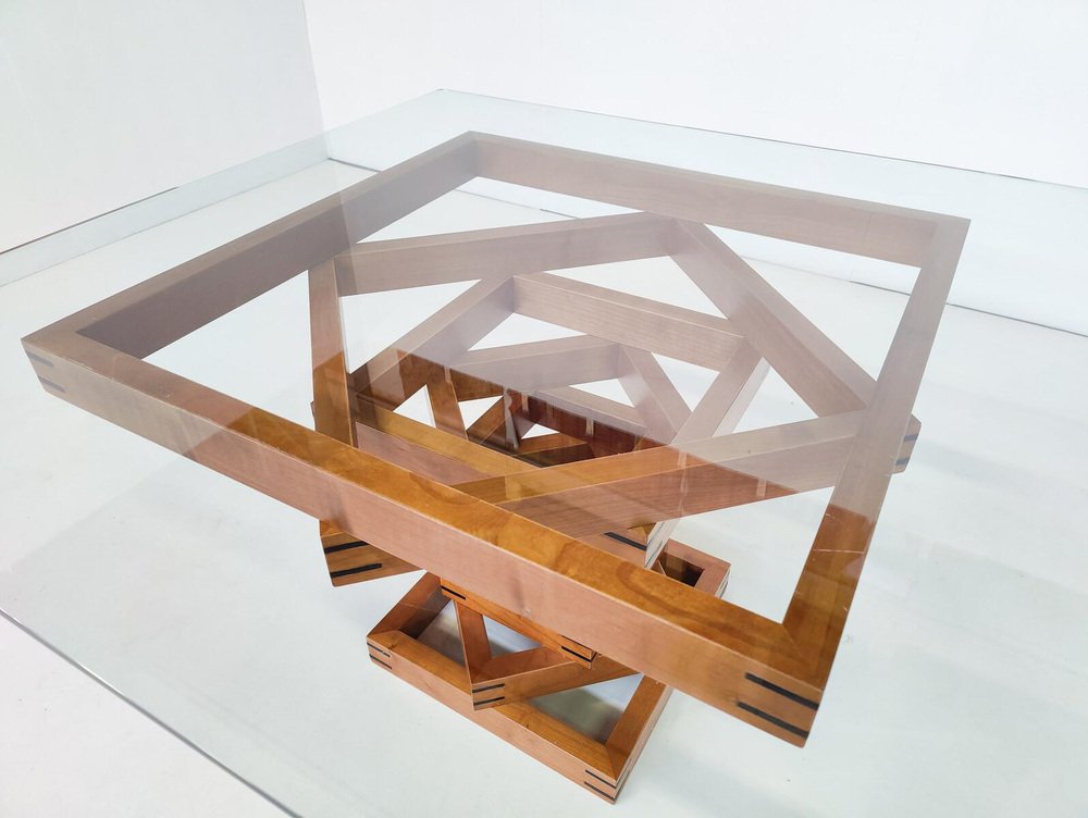 Mid-Century Modern Dining Table Corinth attributed to Ferdinando Meccani for Meccani Arreda, 1978