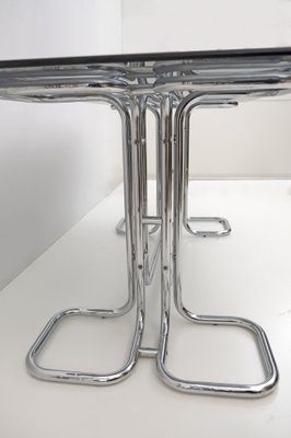 Mid-Century Modern Dining Table in Smoked Glass by Giotto Stoppino, Italy, 1970s-FER-1283261