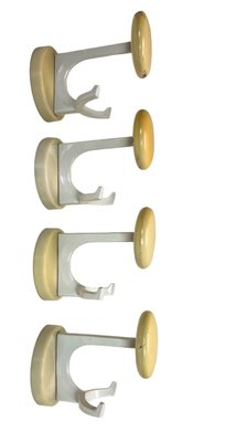 Mid-Century Modern Double Wall Hooks attributed to Schönbuch, Germany, 1960s, Set of 4-WZZ-1796250