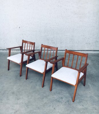 Mid-Century Modern Dutch Armchair Set, Netherlands, 1950s, Set of 3-RQV-1327514