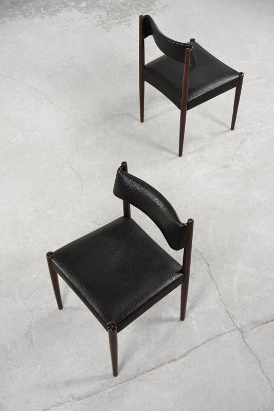 Mid-Century Modern Dutch Dining Chairs by Aksel Bender Madsen for Bovenkamp, 1960s, Set of 2