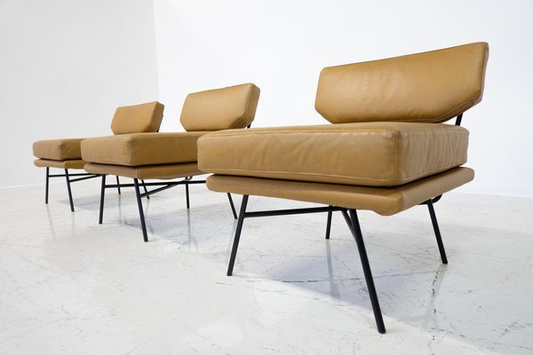 Mid-Century Modern Elettra Armchairs attributed to Stdio BBPR for Arflex, 1950s, Set of 3-FGA-1782275