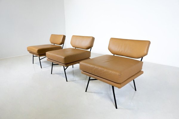 Mid-Century Modern Elettra Armchairs attributed to Stdio BBPR for Arflex, 1950s, Set of 3-FGA-1782275