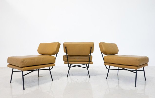 Mid-Century Modern Elettra Armchairs attributed to Stdio BBPR for Arflex, 1950s, Set of 3-FGA-1782275