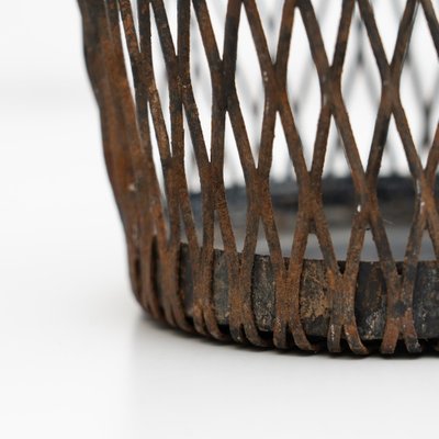 Mid-Century Modern Enameled Metal Basket by Mathieu Matégot, 1950s-WM-1177899