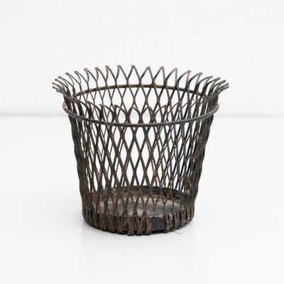 Mid-Century Modern Enameled Metal Basket by Mathieu Matégot, 1950s-WM-1177899