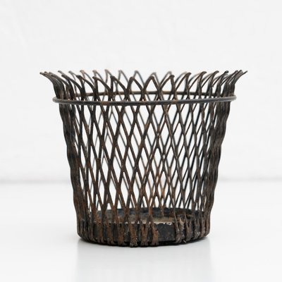 Mid-Century Modern Enameled Metal Basket by Mathieu Matégot, 1950s-WM-1177899