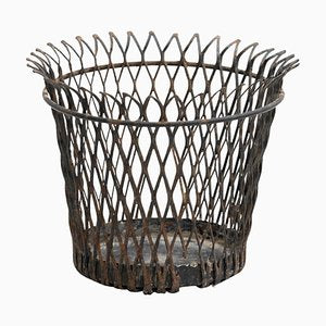 Mid-Century Modern Enameled Metal Basket by Mathieu Matégot, 1950s-WM-1177899