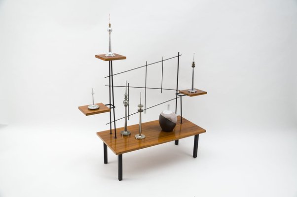 Mid-Century Modern Etagere in Metal & Wood, 1960s-KQB-1279836