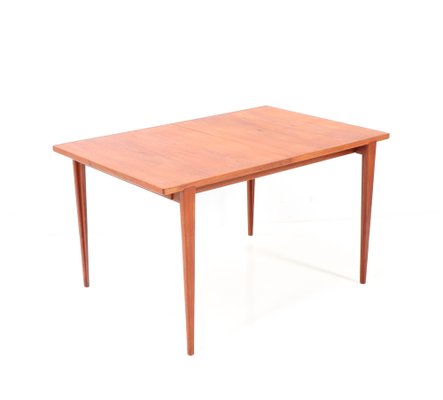 Mid-Century Modern Extending Dining Table in Teak by Henry Rosengren Hansen for Brande Møbelindustri-MY-1273585