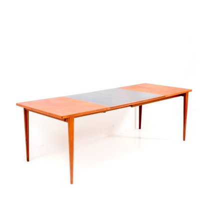 Mid-Century Modern Extending Dining Table in Teak by Henry Rosengren Hansen for Brande Møbelindustri-MY-1273585