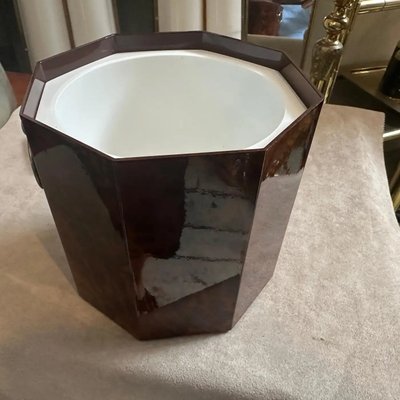 Mid-Century Modern Faux Tortoiseshell Acrylic and Brass Ice Bucket, 1970s-NMK-2036012