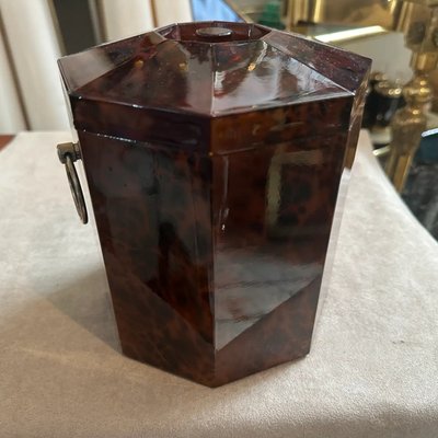 Mid-Century Modern Faux Tortoiseshell Acrylic and Brass Ice Bucket, 1970s-NMK-2036012