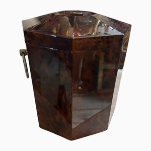 Mid-Century Modern Faux Tortoiseshell Acrylic and Brass Ice Bucket, 1970s-NMK-2036012