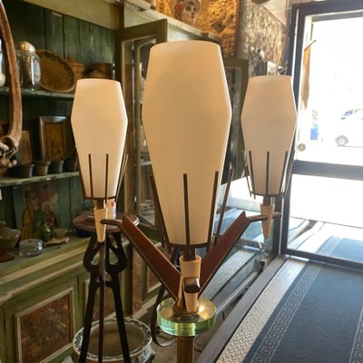 Mid-Century Modern Floor Lamp in Brass and Glass from Arredoluce, 1960s-NMK-1223801