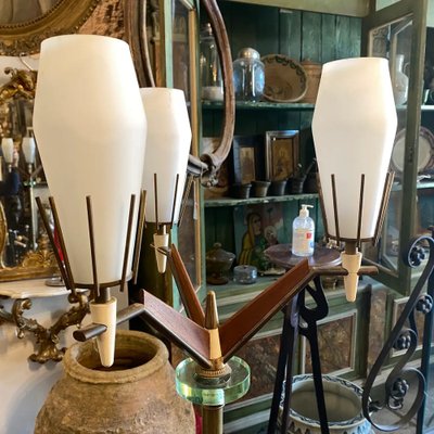 Mid-Century Modern Floor Lamp in Brass and Glass from Arredoluce, 1960s-NMK-1223801