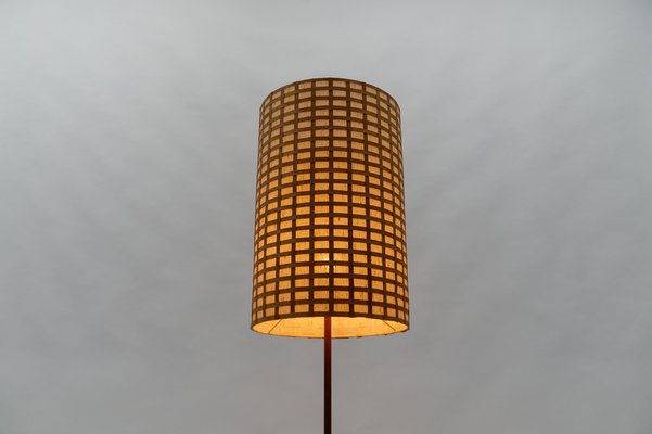 Mid-Century Modern Floor Lamp in Brass and Teak from Temde, Switzerland, 1960s-KQB-1762844