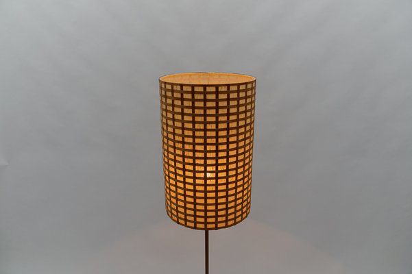 Mid-Century Modern Floor Lamp in Brass and Teak from Temde, Switzerland, 1960s-KQB-1762844