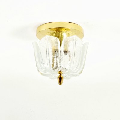 Mid-Century Modern Flower-Shaped Glass Flush Mount from Limburg, Germany, 1970s-BMM-1797951