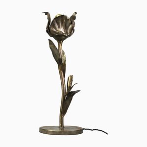 Mid-Century Modern Flower Table Lamp in Metal-KEG-1239864