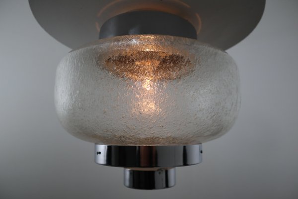 Mid-Century Modern Flush Mount with Bubble Glass Shade, 1970s-TRW-1797066