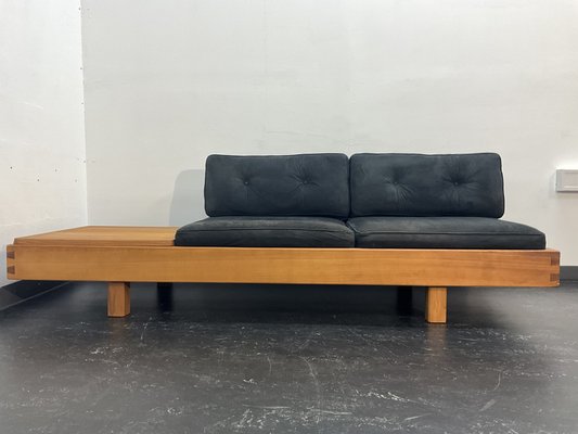 Mid-Century Modern French Bench in Elm in the style Pierre Chapo, 1950s-OHY-1823974