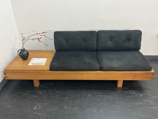 Mid-Century Modern French Bench in Elm in the style Pierre Chapo, 1950s-OHY-1823974