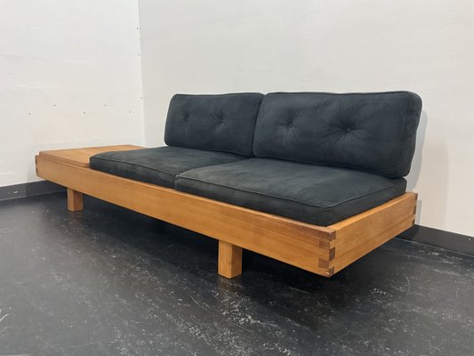 Mid-Century Modern French Bench in Elm in the style Pierre Chapo, 1950s-OHY-1823974