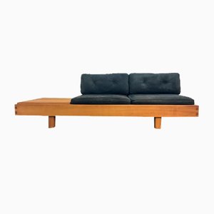 Mid-Century Modern French Bench in Elm in the style Pierre Chapo, 1950s-OHY-1823974