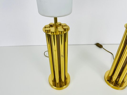 Mid-Century Modern French Brass Table Lamps, 1960s, Set of 2-PUK-1306768