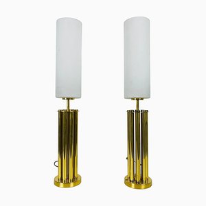 Mid-Century Modern French Brass Table Lamps, 1960s, Set of 2-PUK-1306768