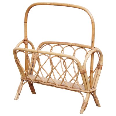 Mid-Century Modern French Riviera Bamboo Magazine Rack, 1960-WM-1329801