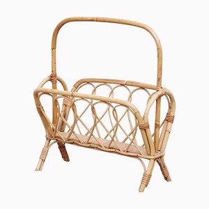 Mid-Century Modern French Riviera Bamboo Magazine Rack, 1960-WM-1329801