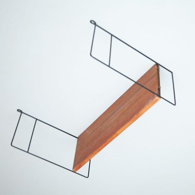 Mid-Century Modern French Shelving in Wood and Metal-WM-1044806