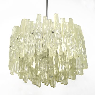 Mid-Century Modern Frosted Glass Acrylic Glass Chandelier by J.T. Kalmar-RY-1093270