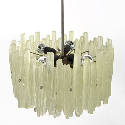 Mid-Century Modern Frosted Glass Acrylic Glass Chandelier by J.T. Kalmar-RY-1093270