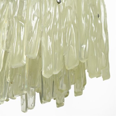 Mid-Century Modern Frosted Glass Acrylic Glass Chandelier by J.T. Kalmar-RY-1093270